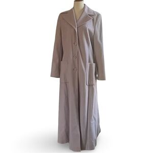 Vintage Paradox Pale Lavender 100% Virgin Wool Full Length Winter Coat, [Size 14